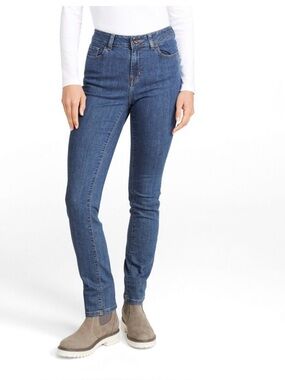 L.L. Bean True Shape High-Rise Slim Jeans Size 14 Classic Fit